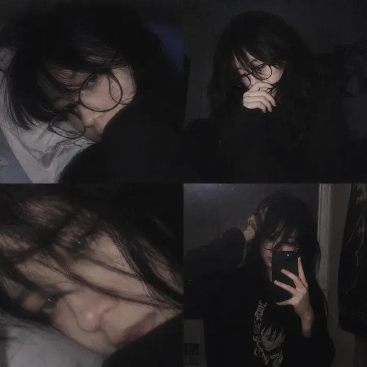 Karanlık Grunge Emo Kız Kolajı